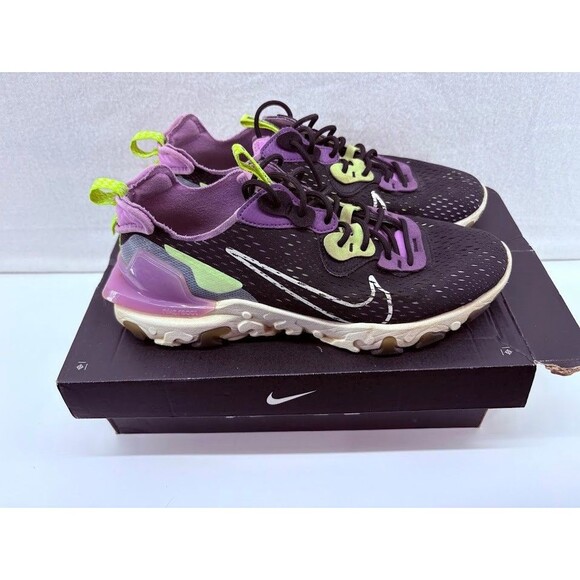 Nike React Vision Black Gravity Purple Running Shoes CD4373-002 Mens Size 10.5 - Picture 1 of 7